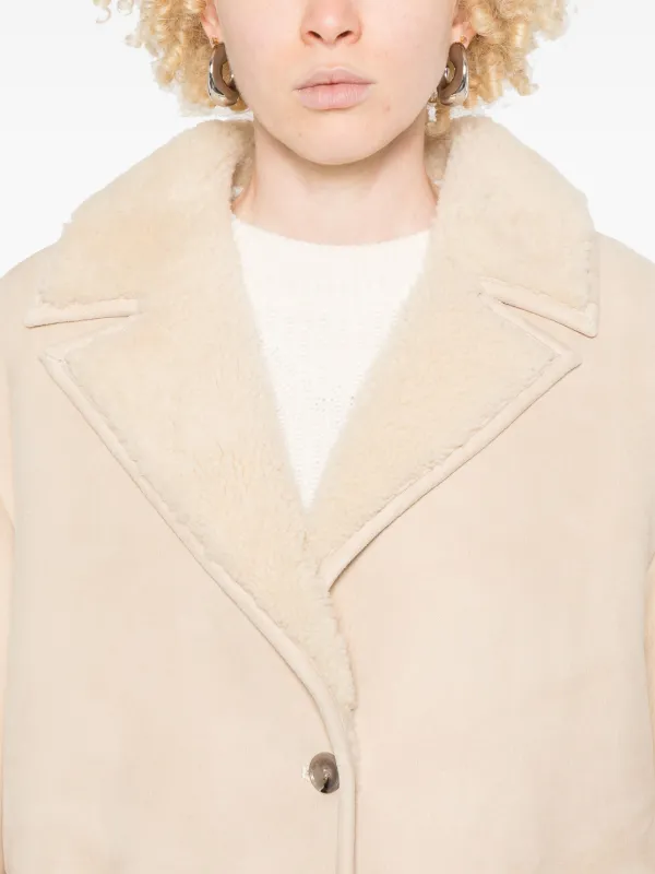 コート Loulou Studio FW24 CIREBO SHEARLING (CIREBO TAUPE) Loulou Studio Cirebo Shearling Coat | italist