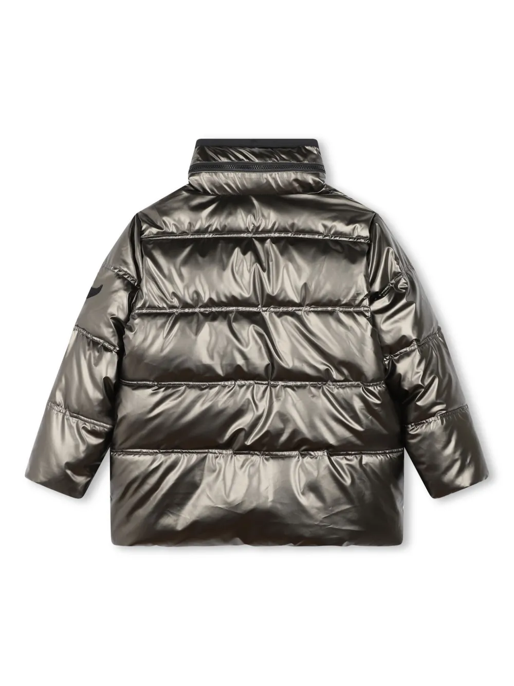 Zadig & Voltaire Kids Gewatteerd jack met capuchon en metallic effect