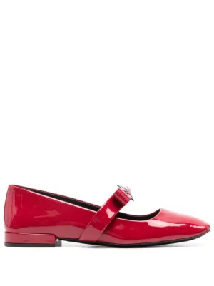 Nº21 Sapatilha Mary Jane De Couro | Vermelho | FARFETCH BR