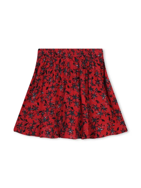 Zadig & Voltaire Kids floral-print Skirt | Red | FARFETCH