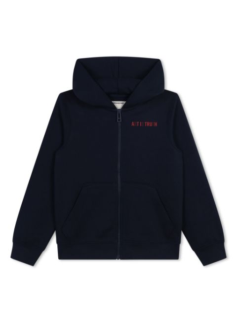 Zadig & Voltaire Kids logo-print zip-up hoodie