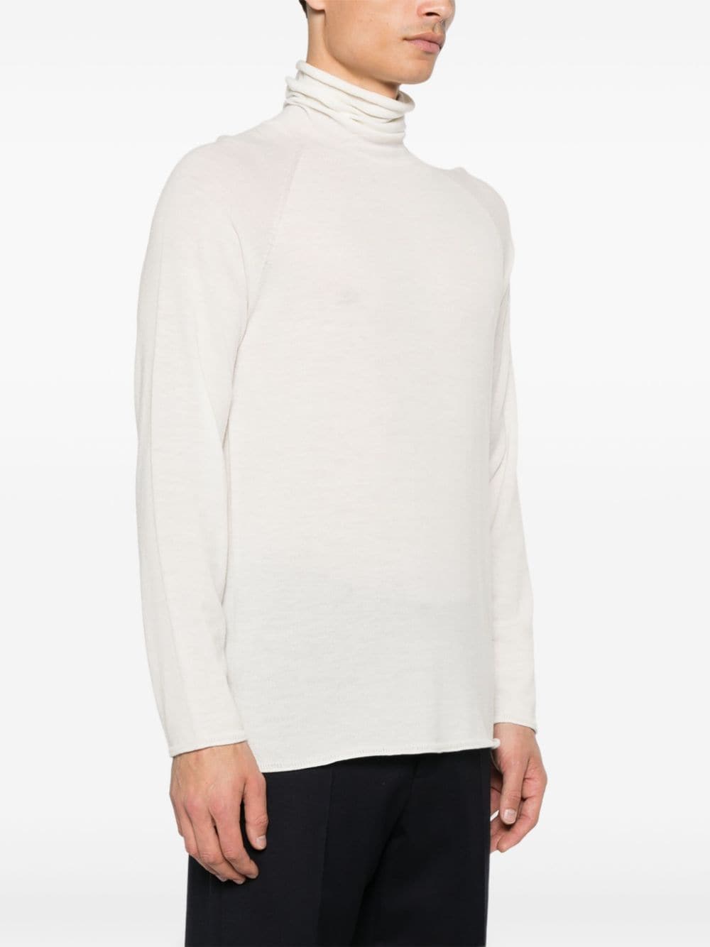 Shop Roberto Collina High-neck Jumper In White