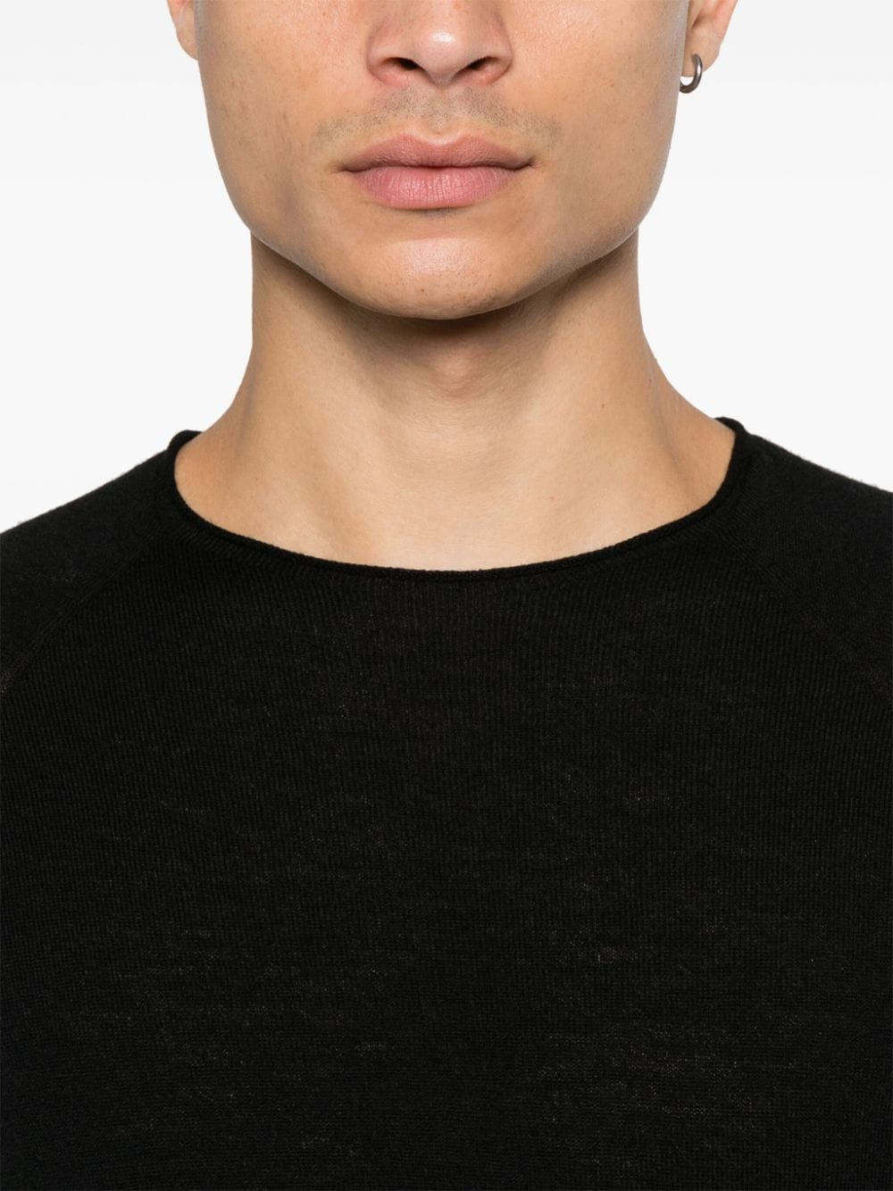 Shop Roberto Collina Knitted T-shirt In Black