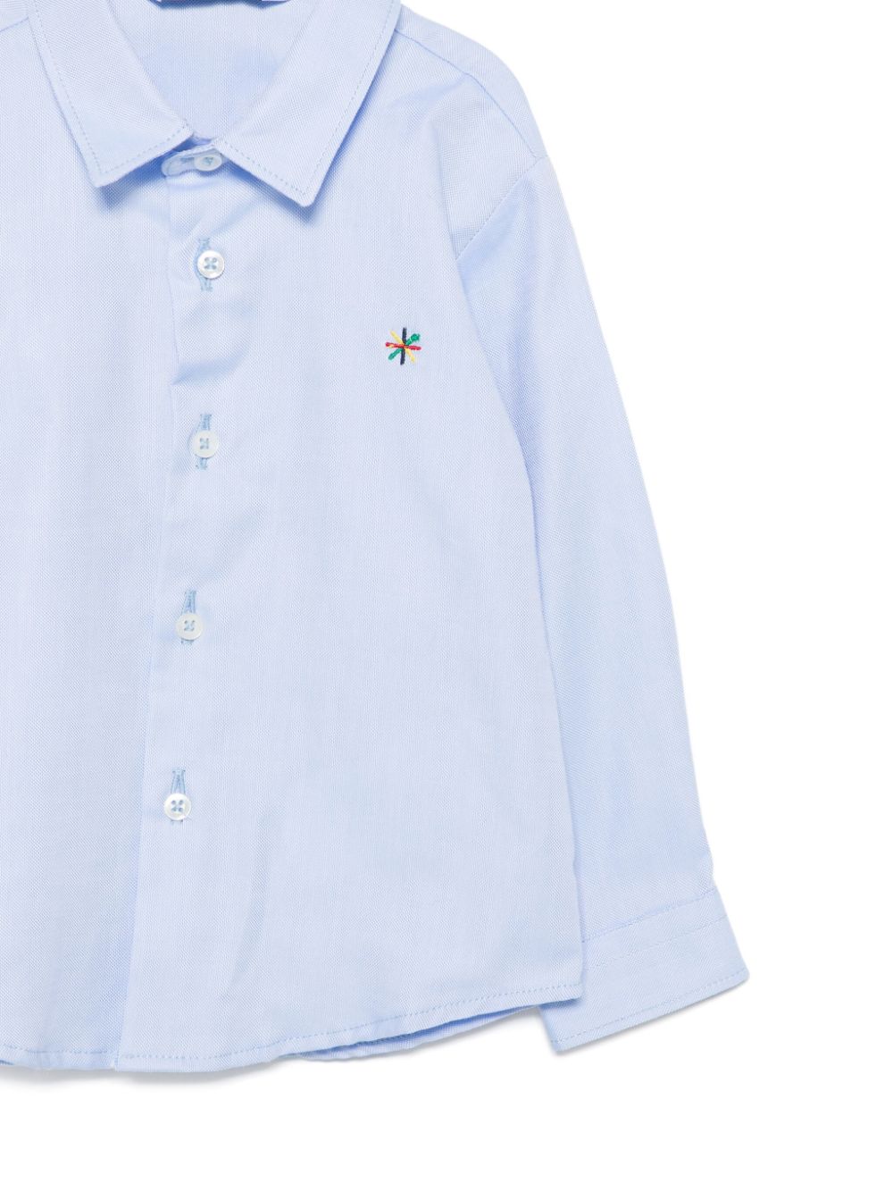 Shop Manuel Ritz Embroidered-logo Shirt In Blue