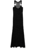 Jean Paul Gaultier flocked maxi dress - Black