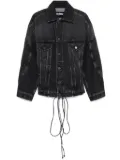 Jean Paul Gaultier lace-up denim jacket - Black