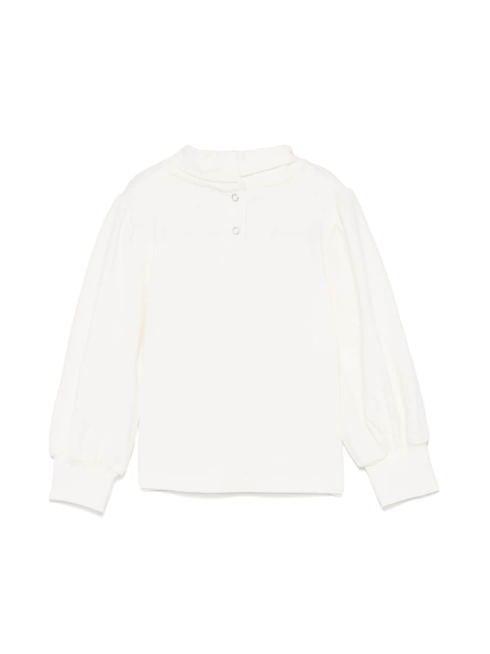 Miss Grant Kids pleat-detail sweatshirt - Wit