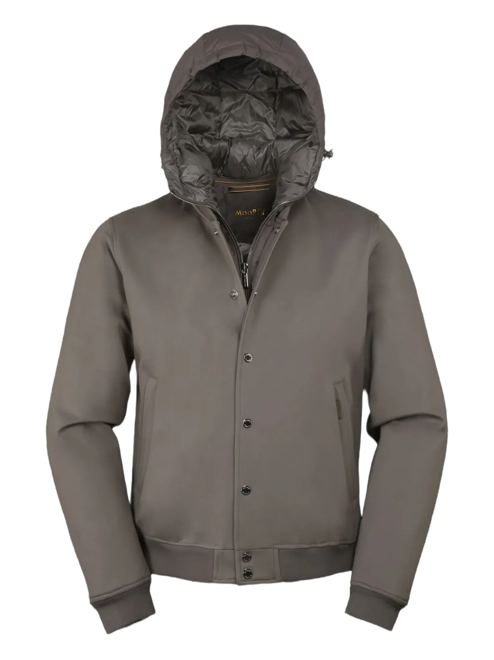 Moorer Callum-TZ hooded button jacket | Grey | Image 1