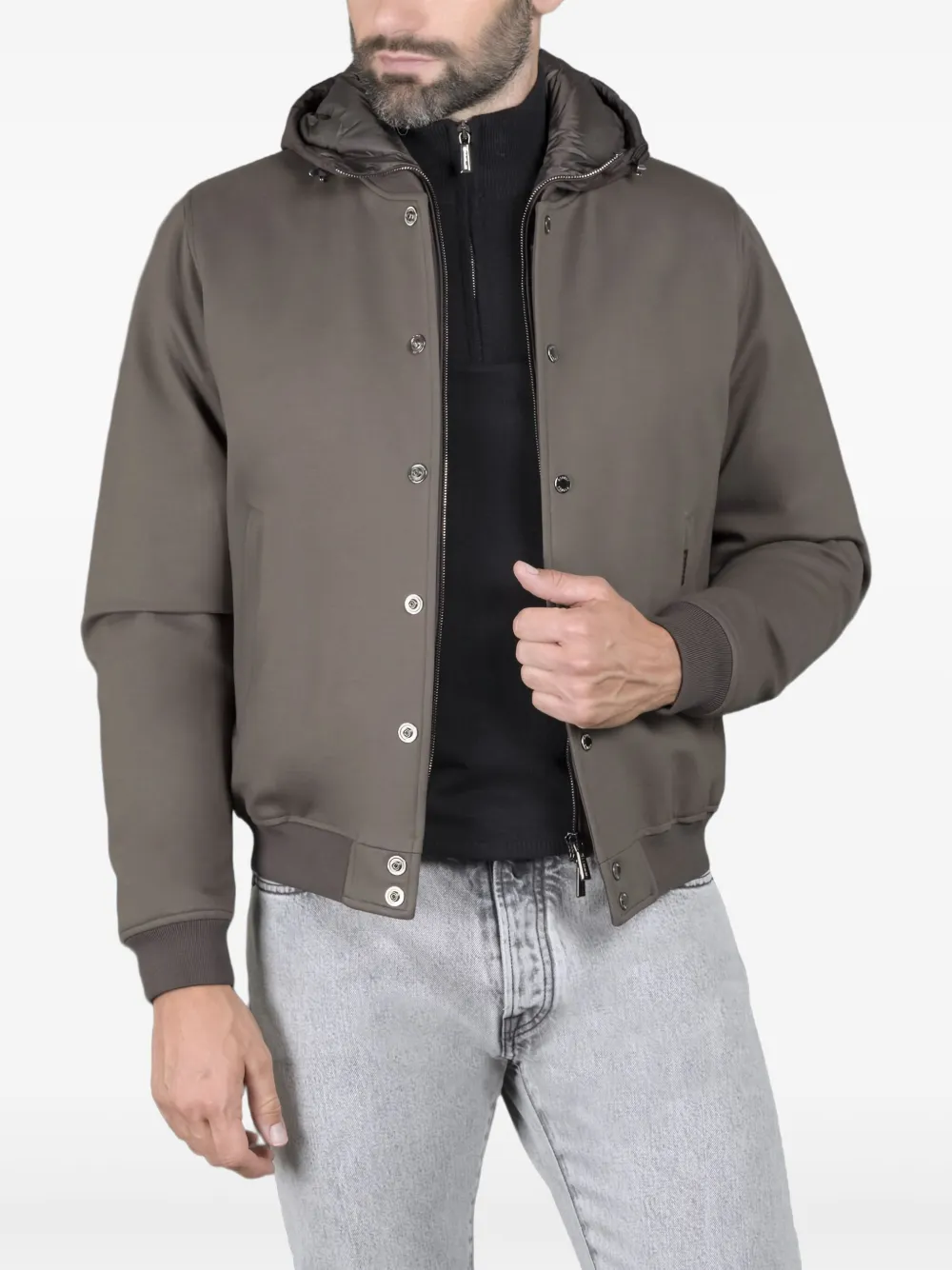 Moorer Callum-TZ jack met capuchon Grijs