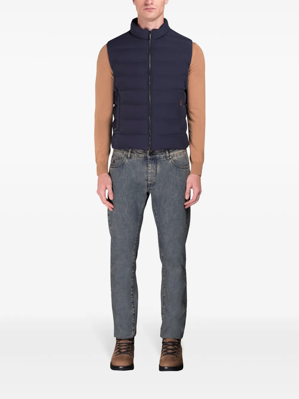 Moorer Oliver gilet Blauw