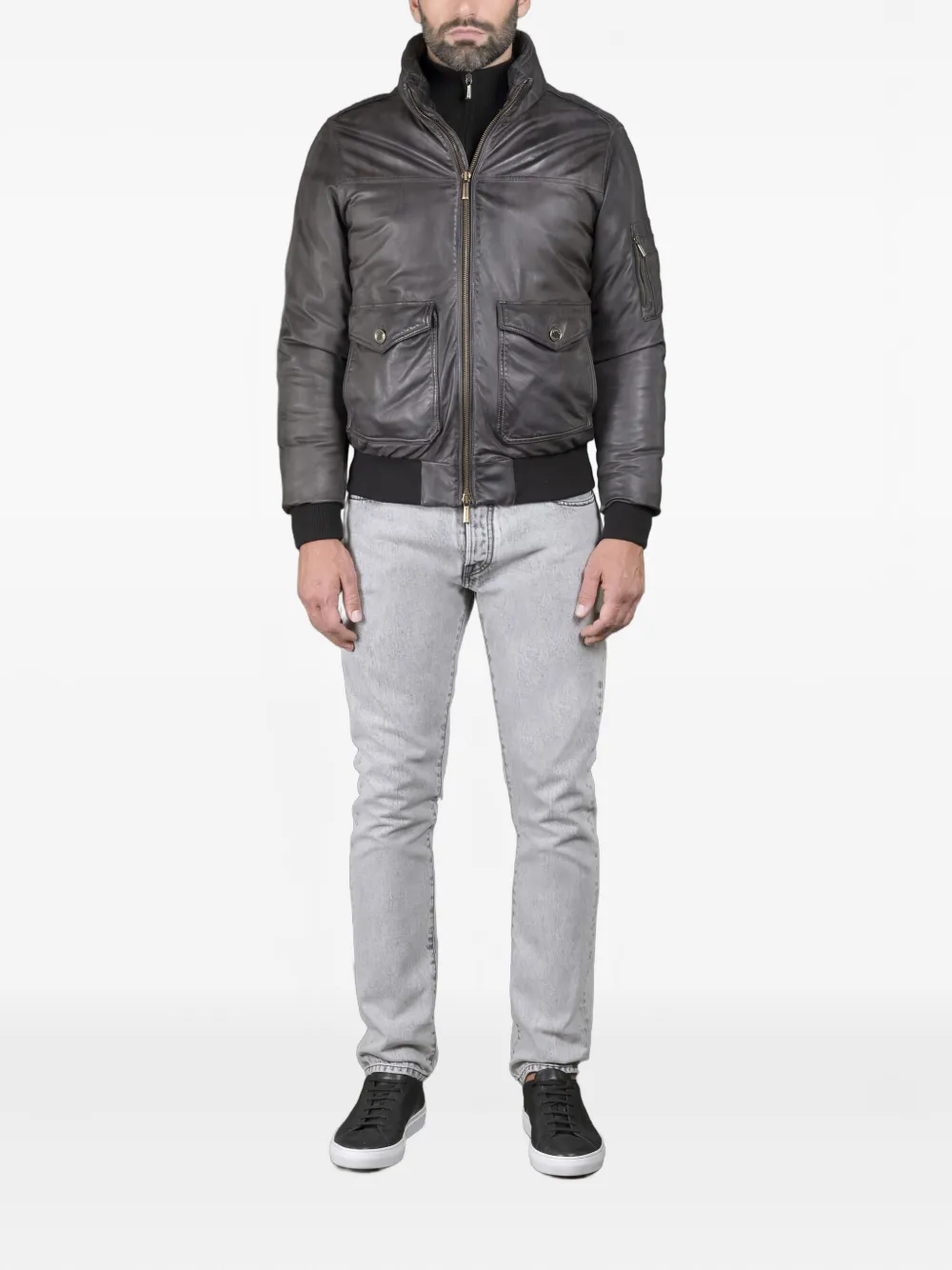 Moorer Folco-Pe1 leather shearling-collar jacket | Leather Jackets | Image 2