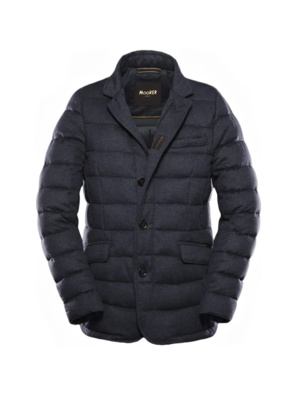 Moorer Zayn-lbutton Quilted Jacket In Blue