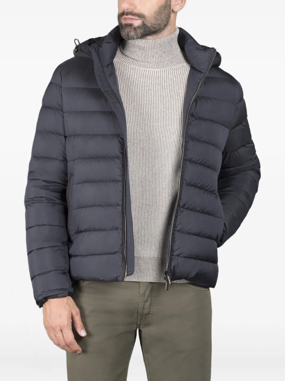 Moorer Gewatteerd jack met capuchon Blauw