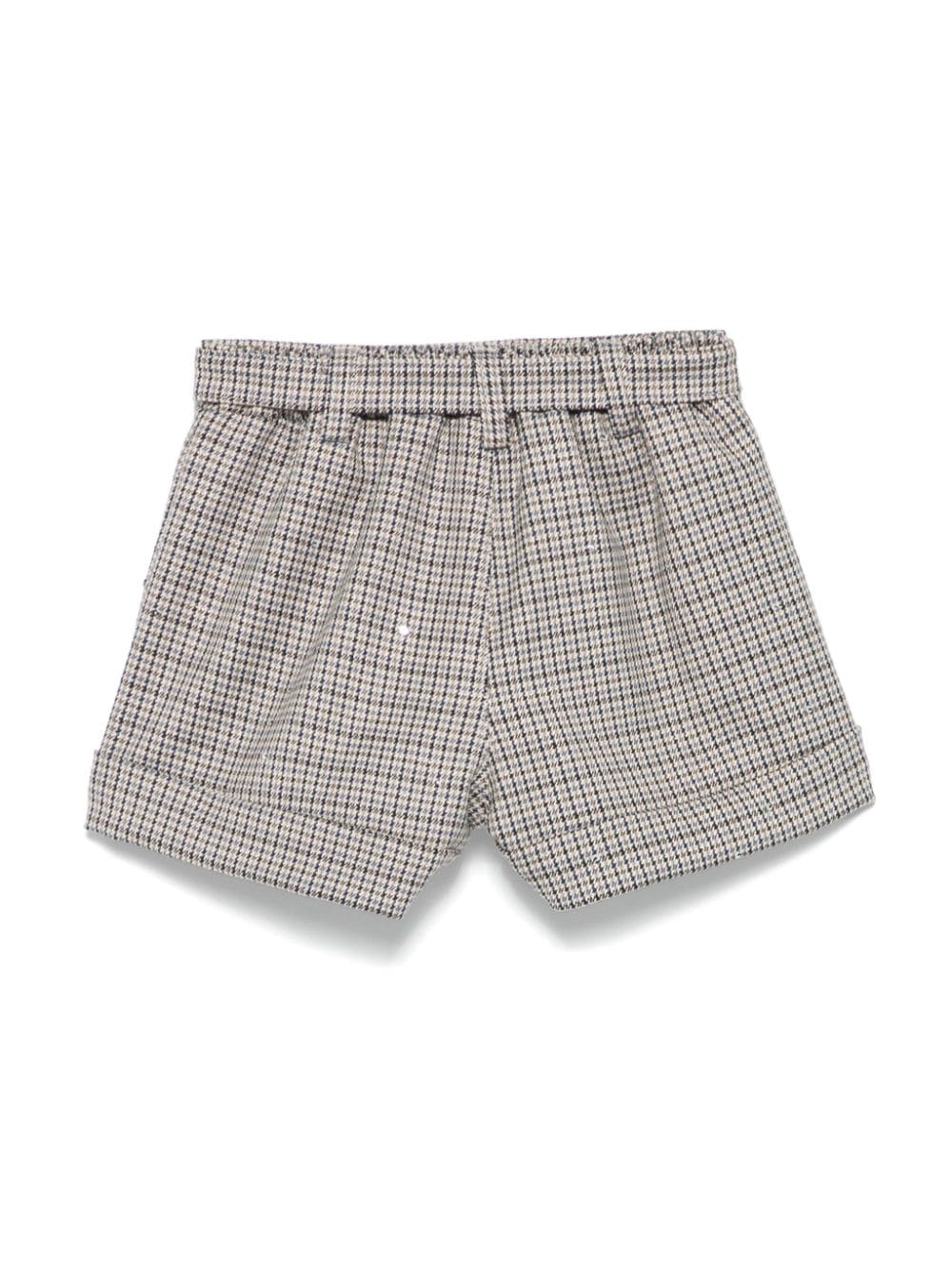 Miss Grant Kids plaid shorts - Beige