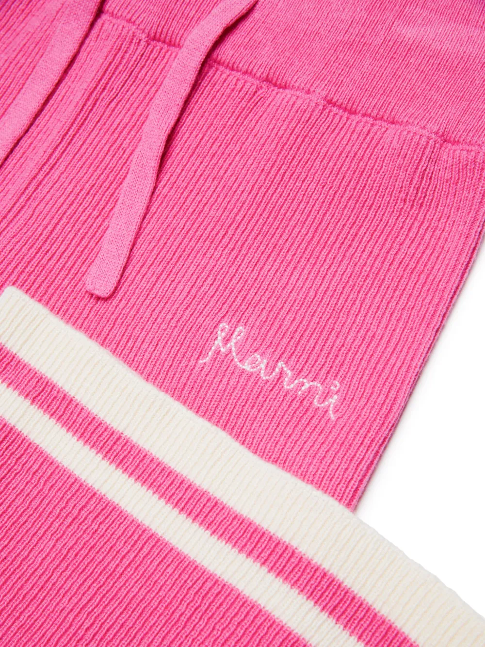 Marni Kids Geribbelde broek Roze