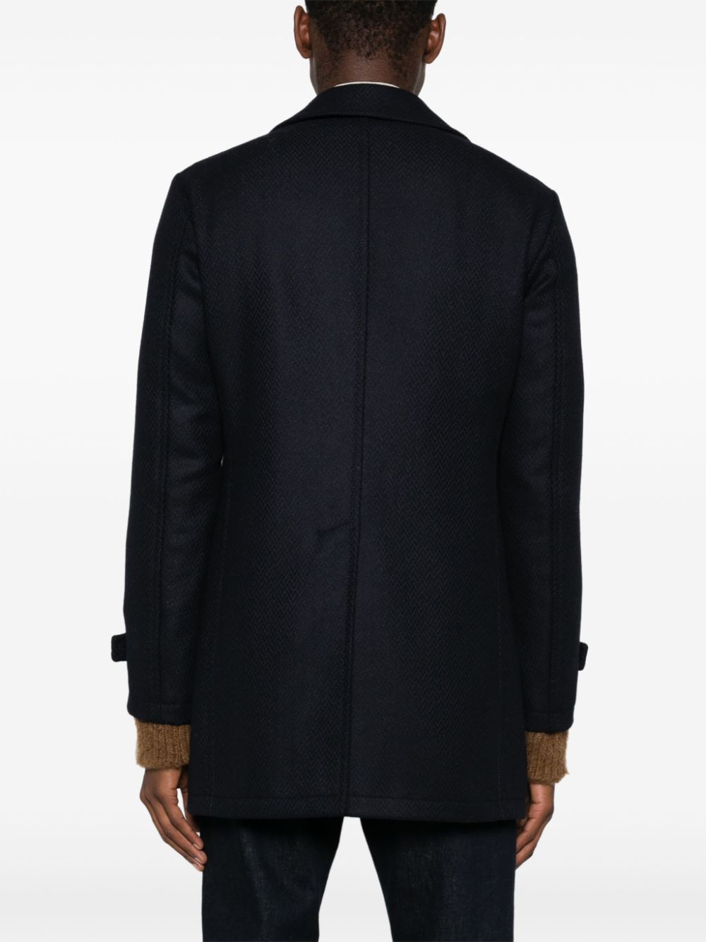 Tagliatore herringbone coat Men