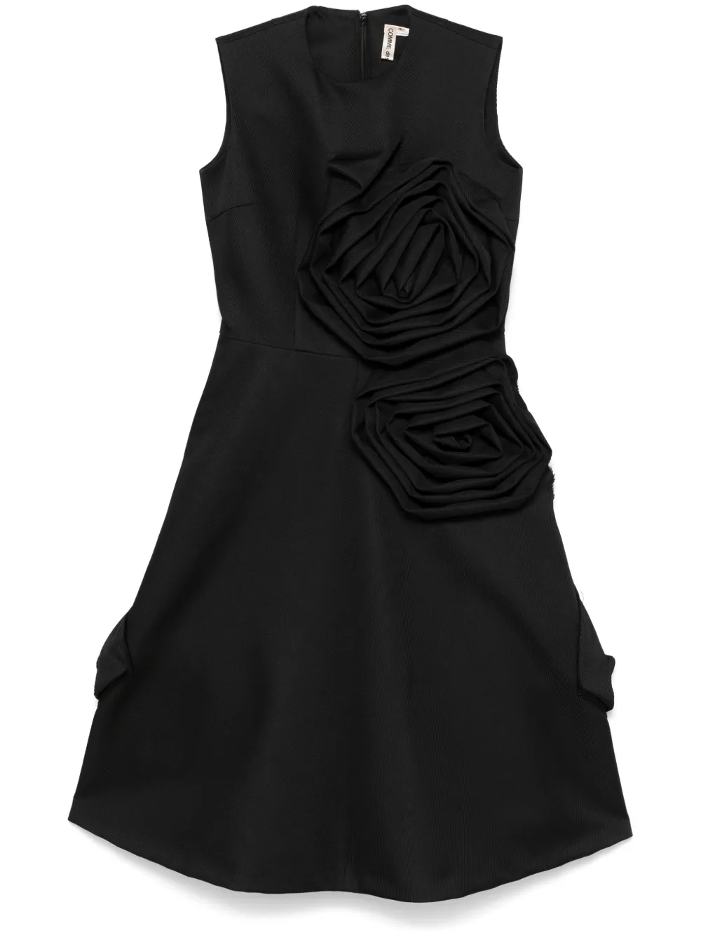 Comme Des Garçons ローズアップリケ スカート - ブラック Comme Des Garçons ローズアップリケ スカート - ブラック