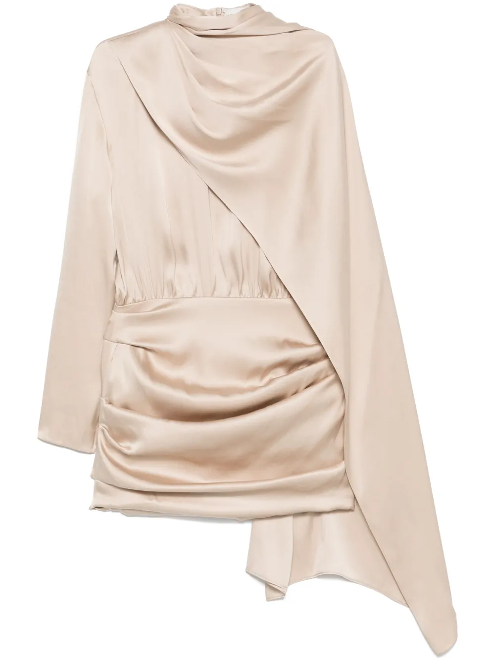 Magda Butrym cape-effect mini dress | Neutrals | Image 1