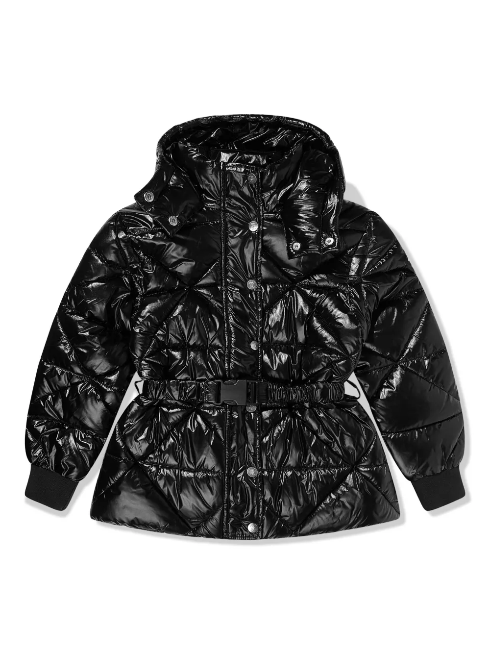 Juicy Couture Kids Belted Quilted Puffer Jacket Black FARFETCH
