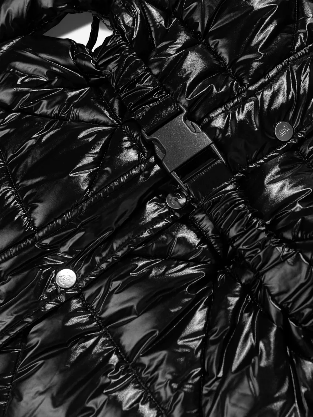 Juicy Couture Kids Belted Quilted Puffer Jacket Black FARFETCH