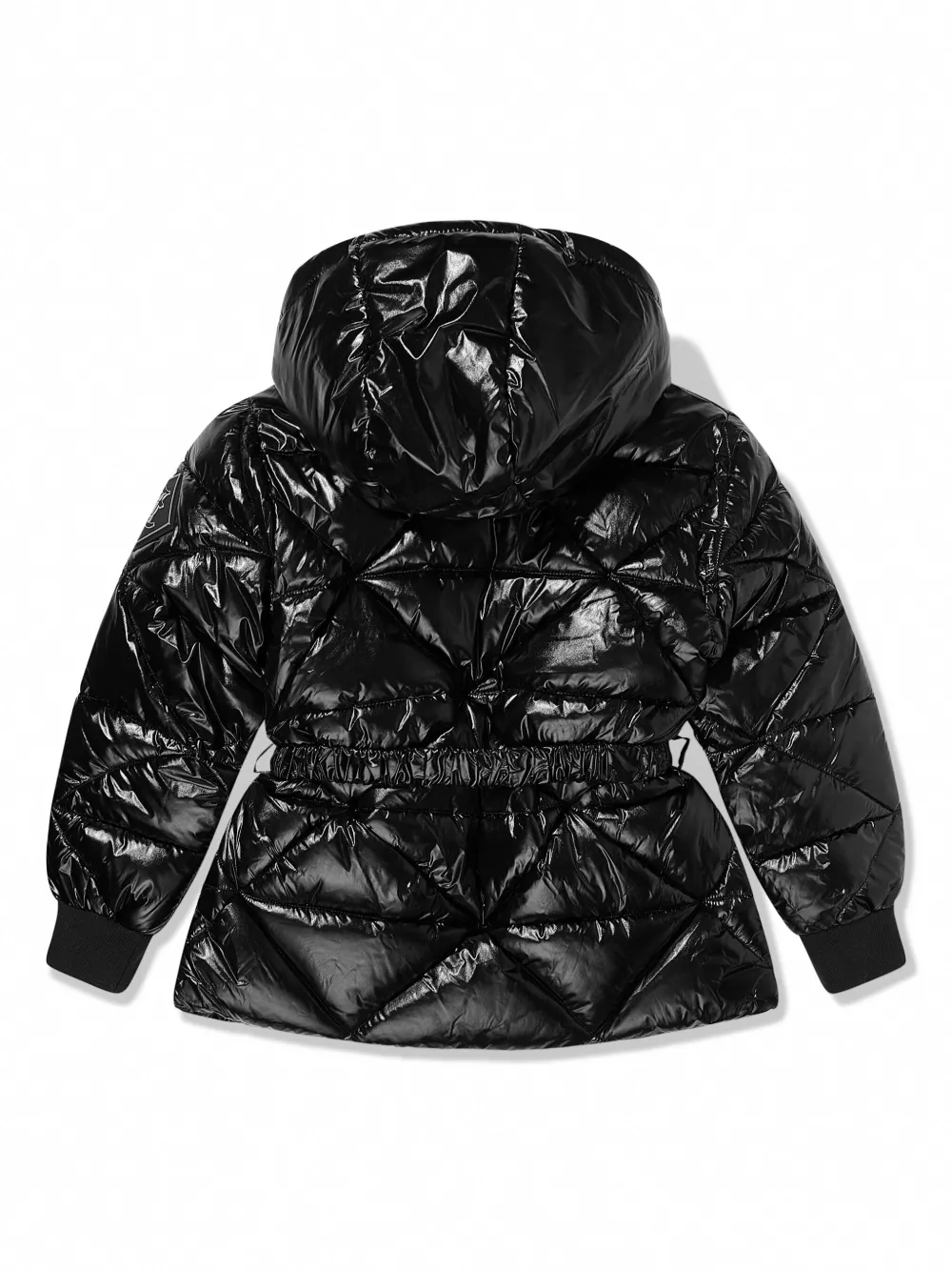 Juicy Couture Kids Belted Quilted Puffer Jacket Black