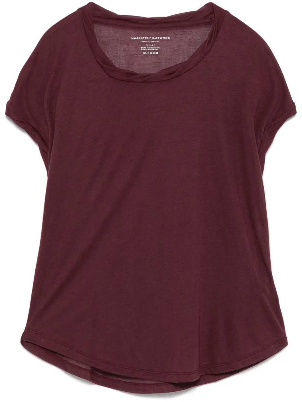 Majestic Filatures Doorzichtig T-shirt Rood