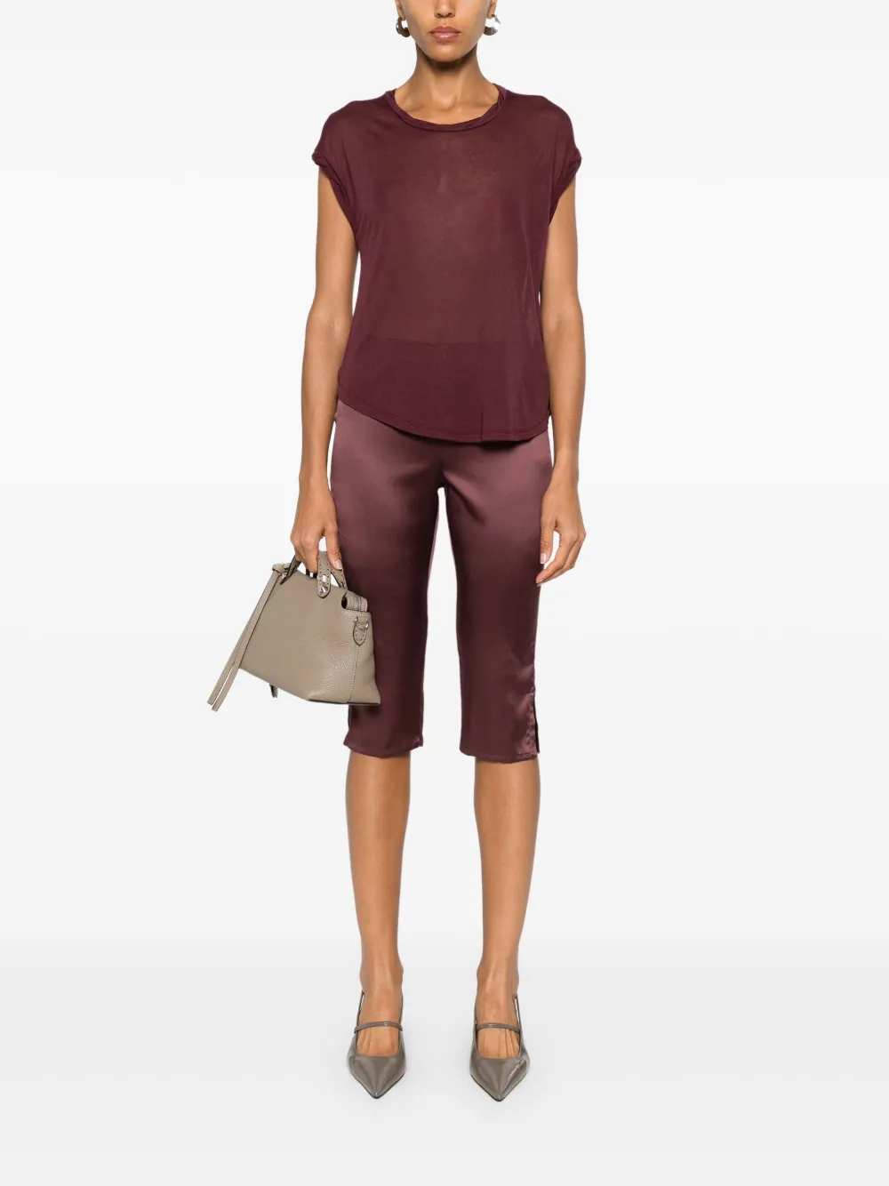 Majestic Filatures sheer T-shirt - Rood