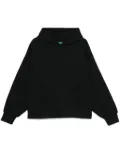 Garment workshop embroidered-logo hoodie - Black
