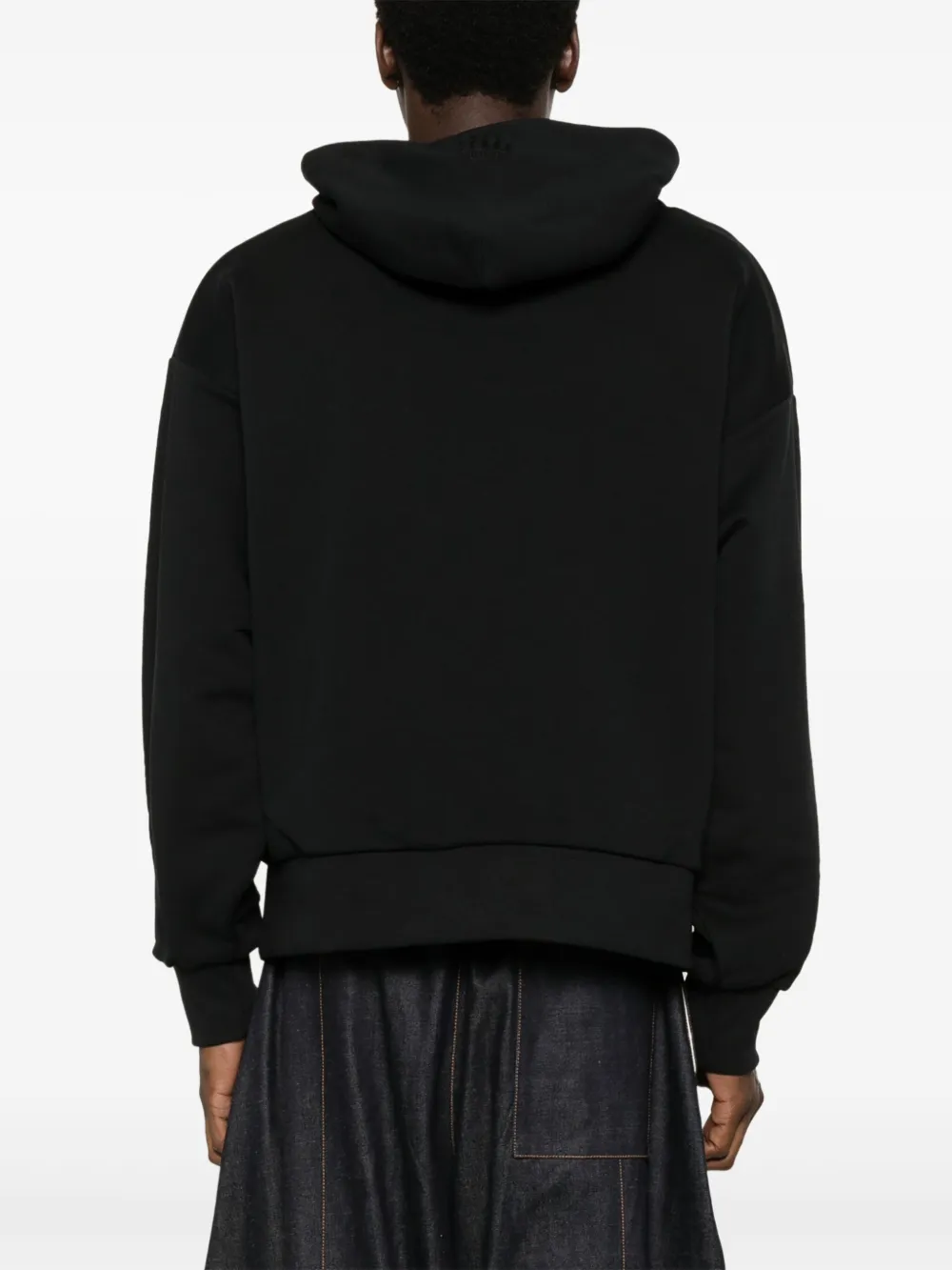 Garment workshop Hoodie met geborduurd logo Zwart