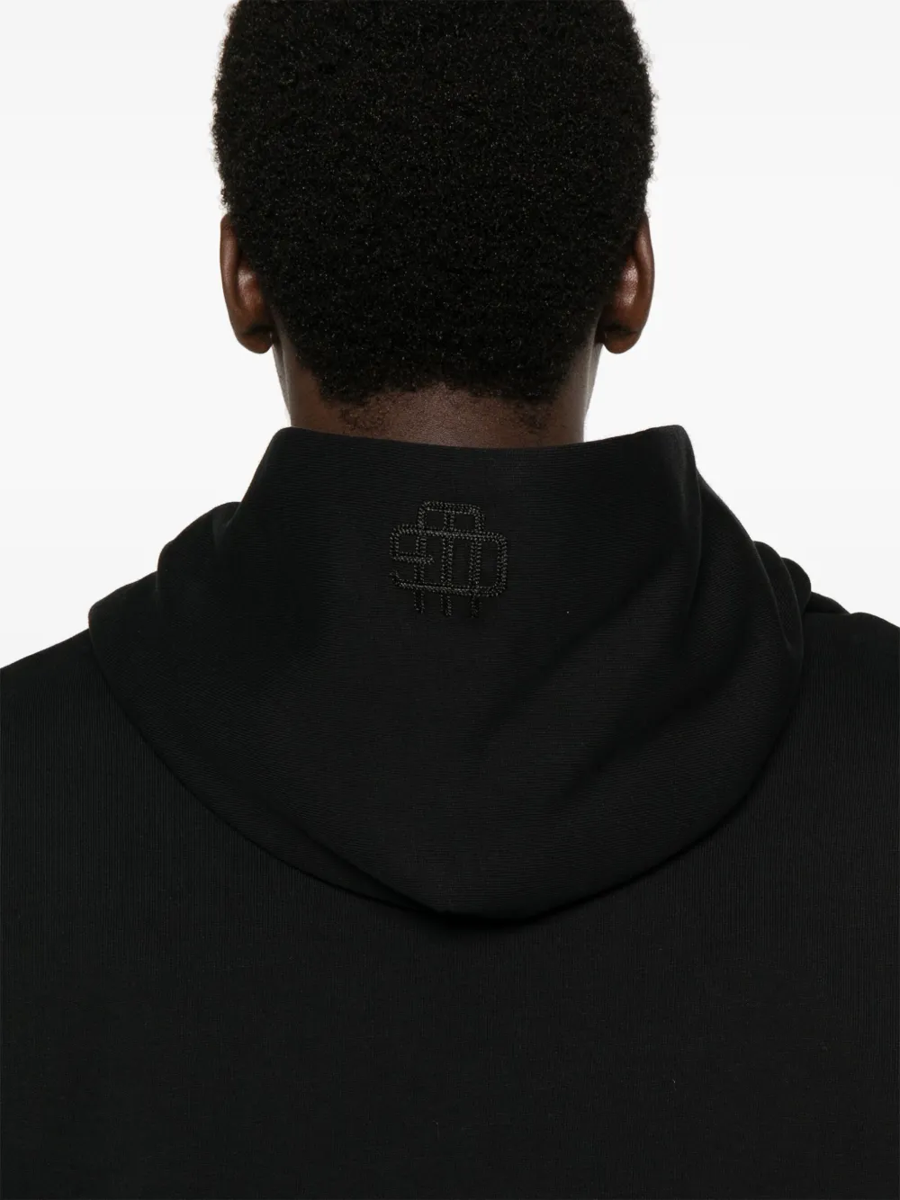 Garment workshop Hoodie met geborduurd logo Zwart
