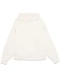 Garment workshop embroidered-logo hoodie - Neutrals