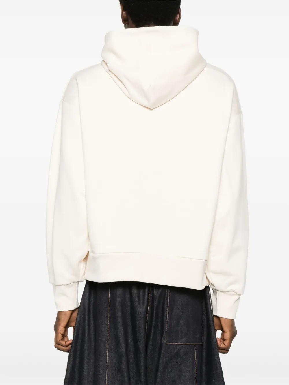 Garment workshop Hoodie met geborduurd logo Beige