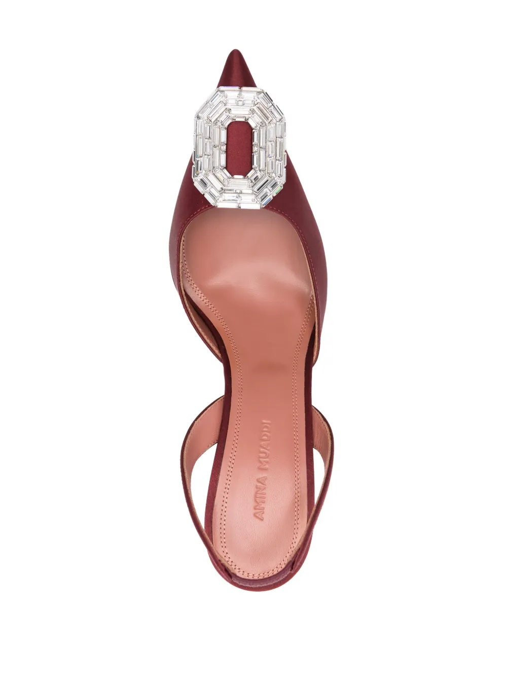 Amina Muaddi Camelia Slingback Pumps 90mm Rot FARFETCH DE