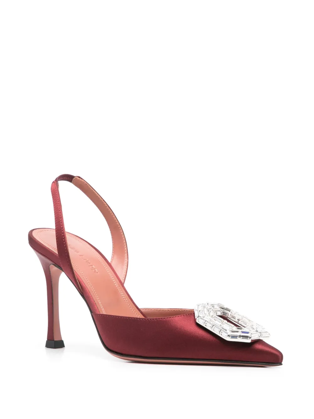 Amina Muaddi 90mm Camelia slingback pumps - Rood