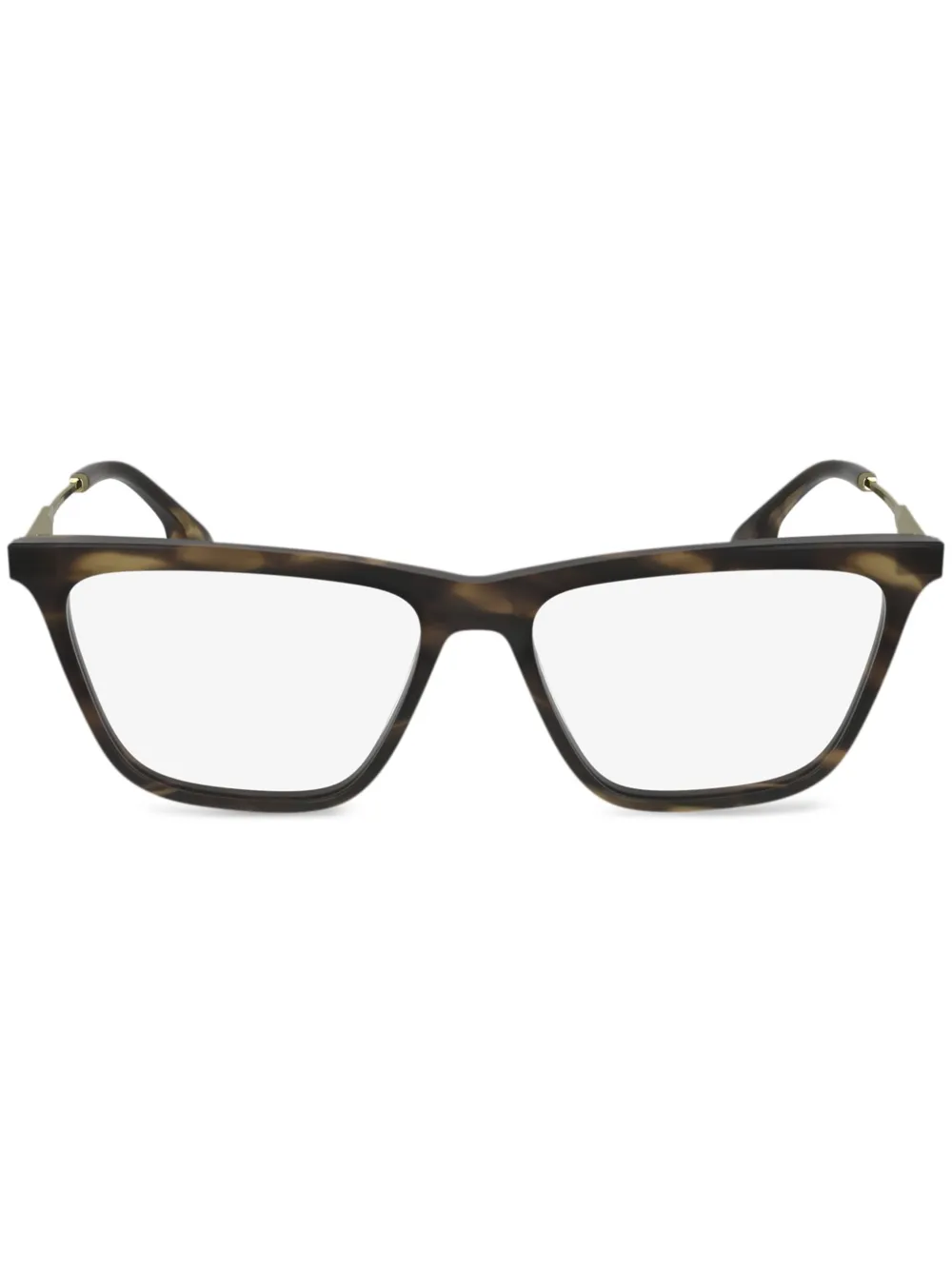 Victoria Beckham Eyewear Occhiali con effetto tartarugato - Marrone