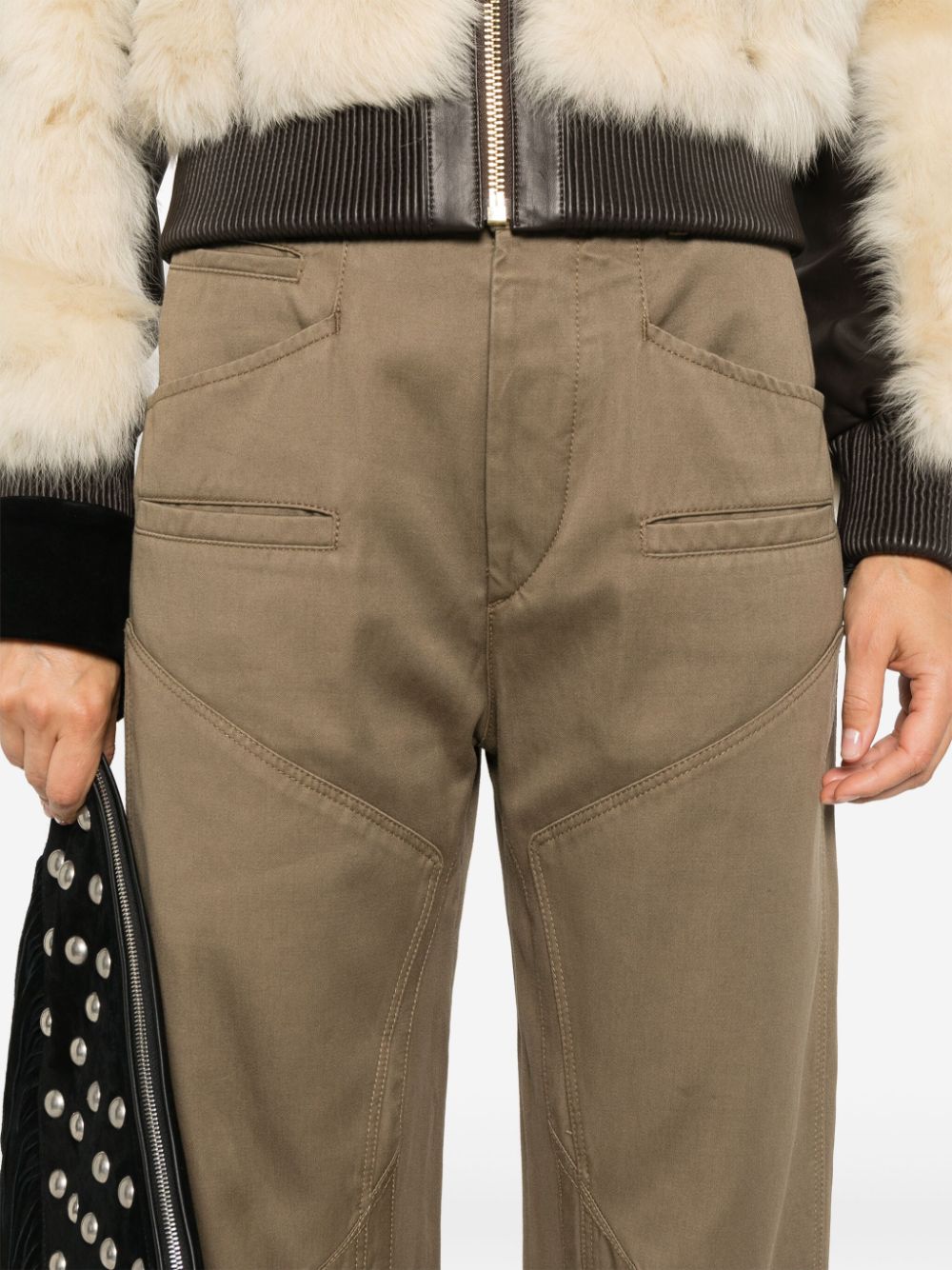 Shop Isabel Marant Emmy Trousers In Brown