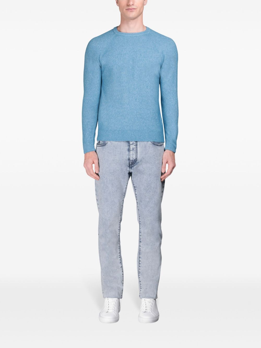 Shop Moorer Frankie-b12 Sweater In Blau