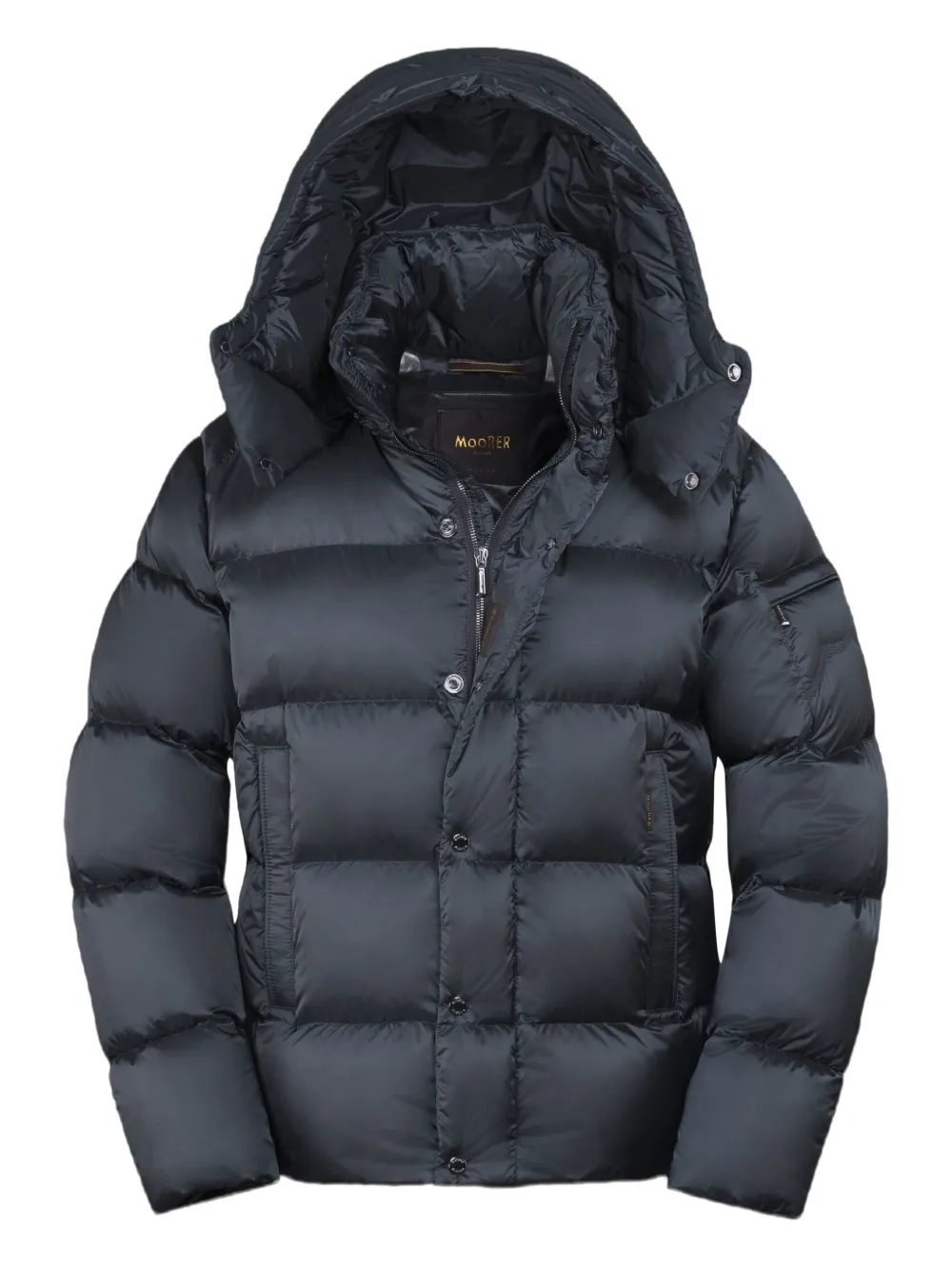 Moorer Nadir hooded puffer jacket | Blue | Image 1