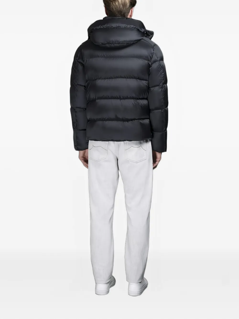 Moorer Nadir gewatteerd jack met capuchon Blauw