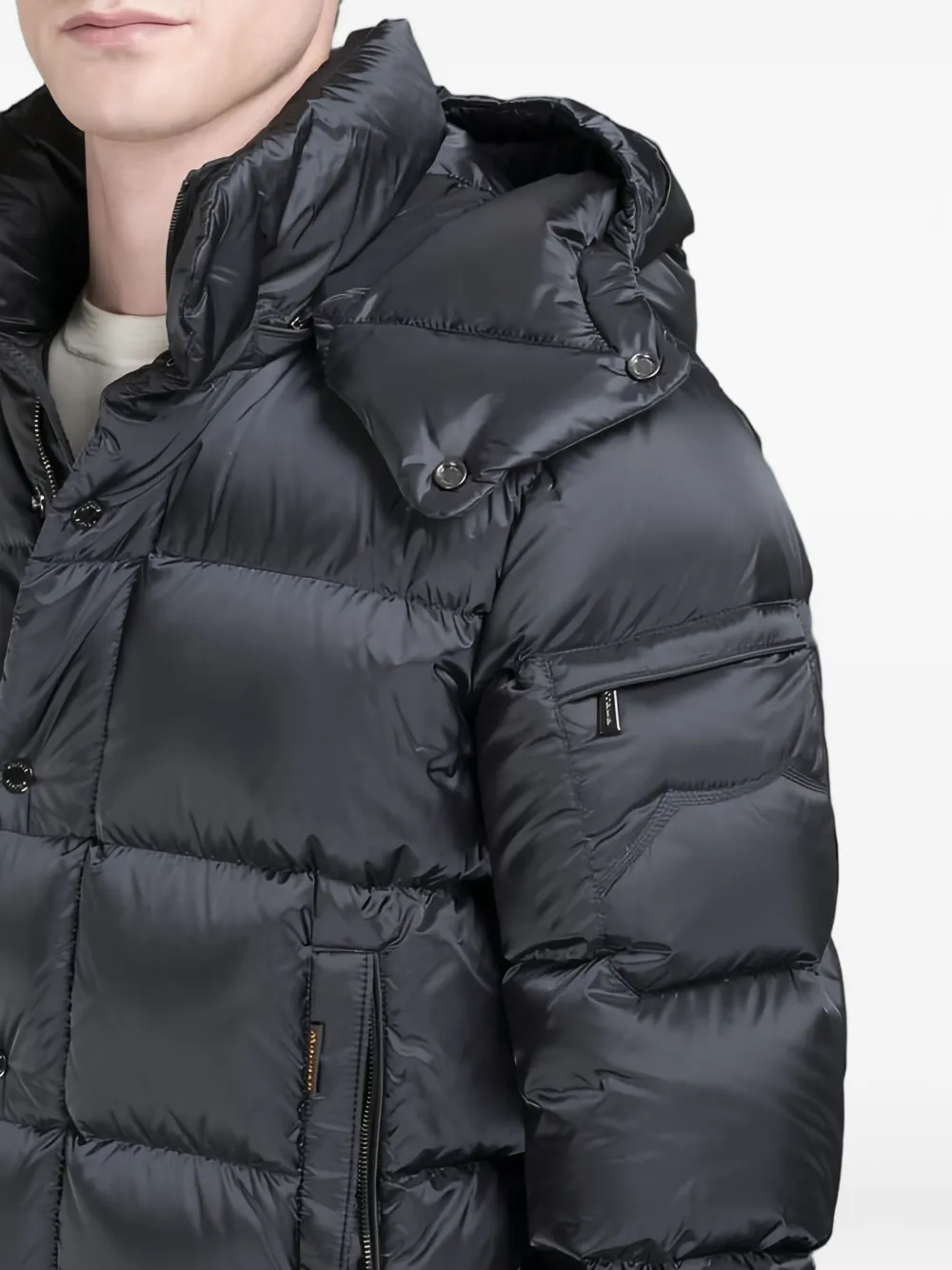 Moorer Nadir gewatteerd jack met capuchon Blauw