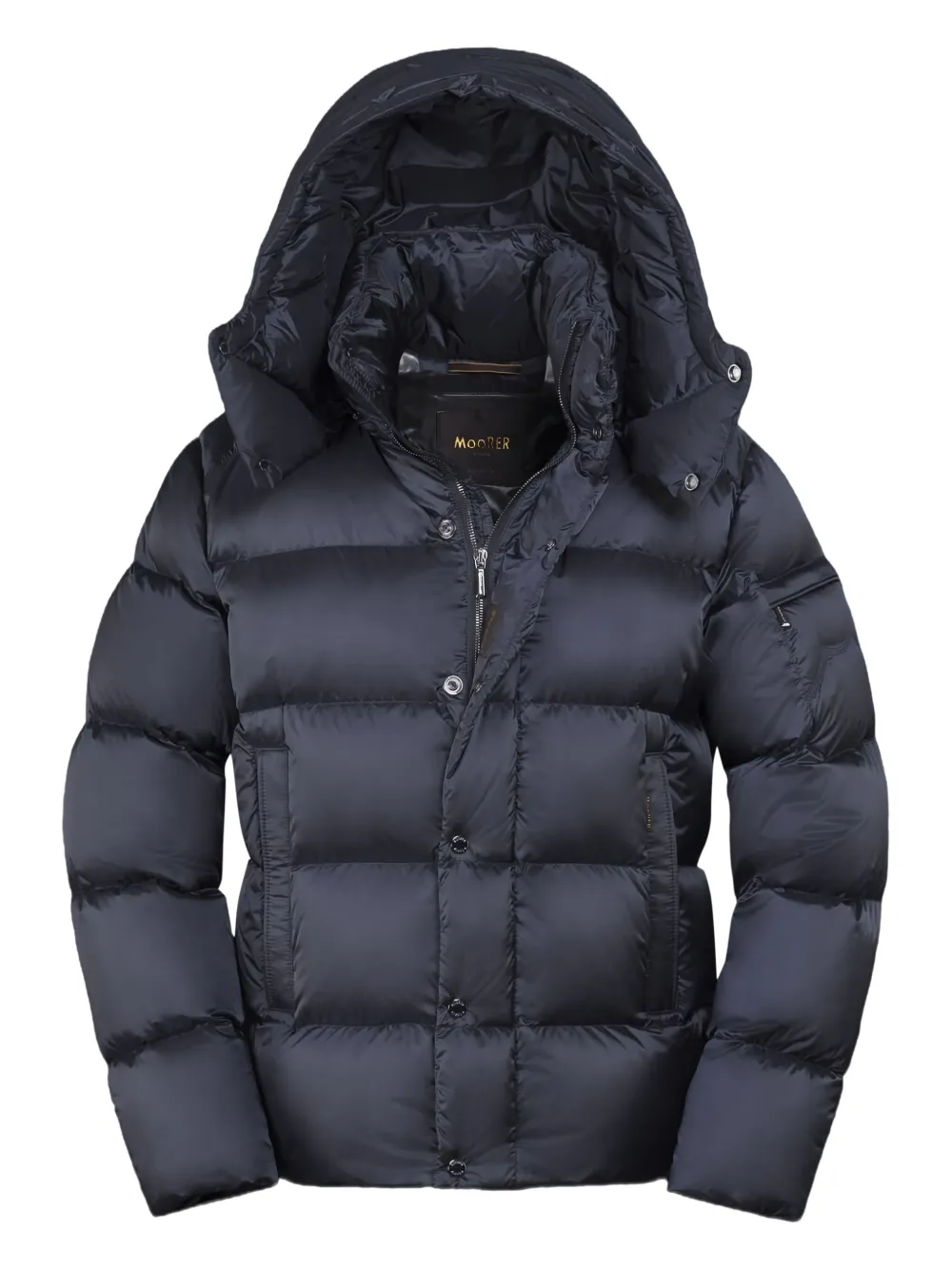 Moorer Nadir quilted hooded jacket | Blue | Image 1
