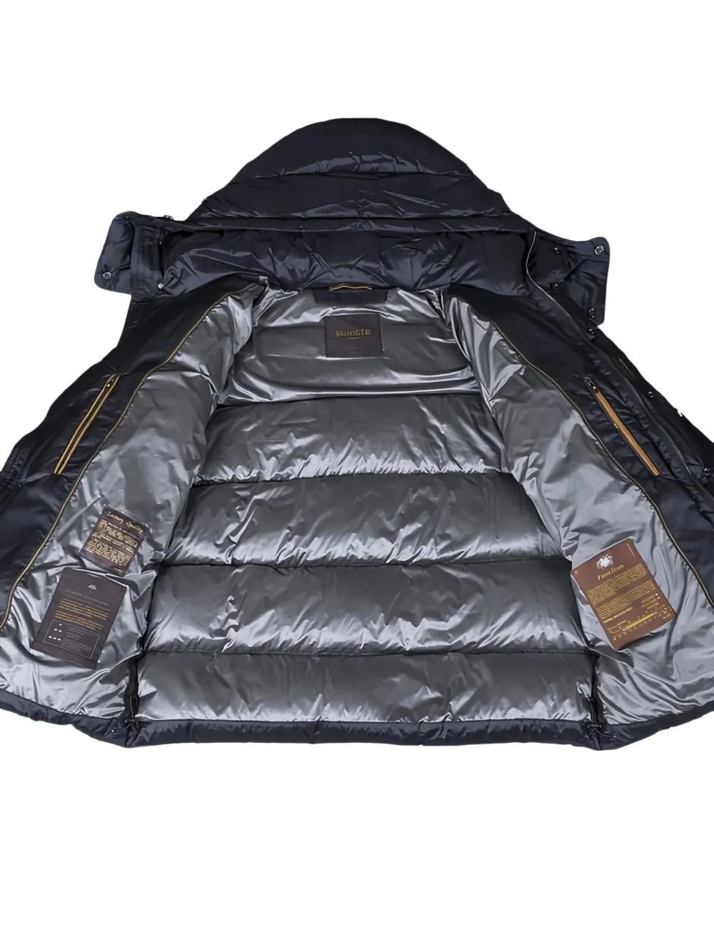 Moorer Nadir gewatteerd jack met capuchon Blauw