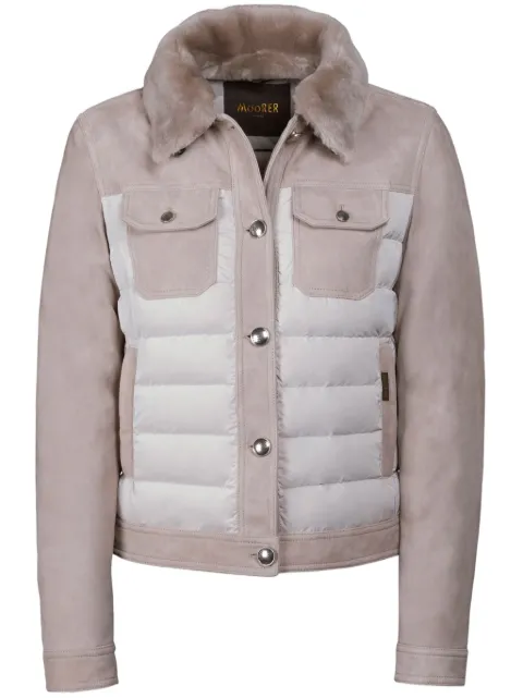 Moorer shearling padded jacket 