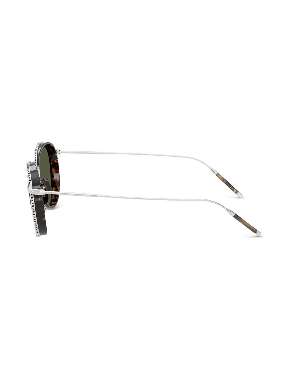 Oliver Peoples TK-8 Sun 18k zonnebril met rond montuur Zilver