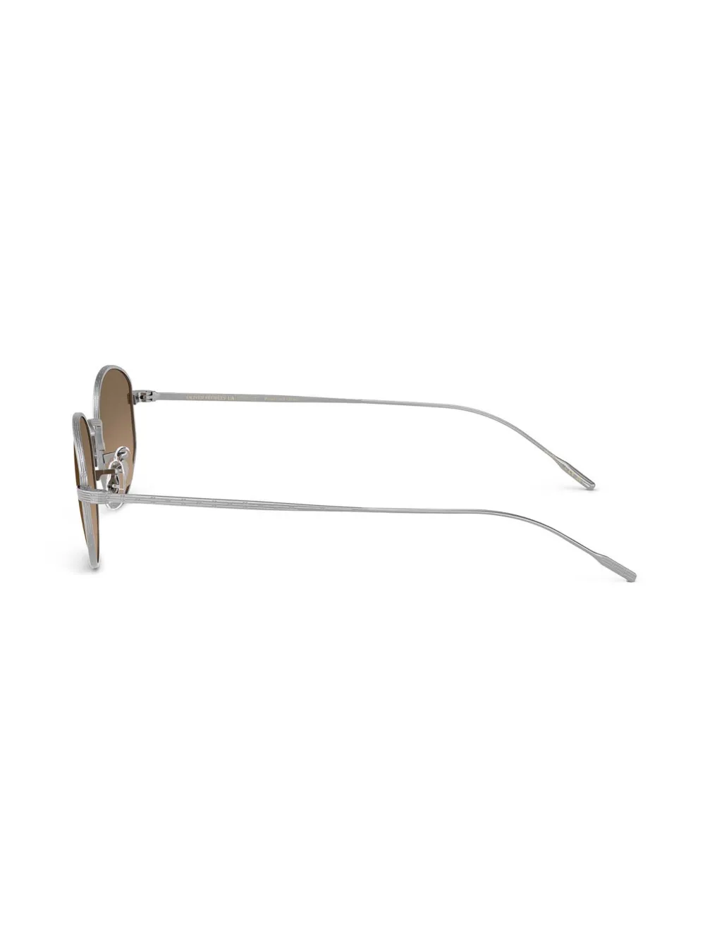 Oliver Peoples Estra zonnebril met ovalen montuur Zilver