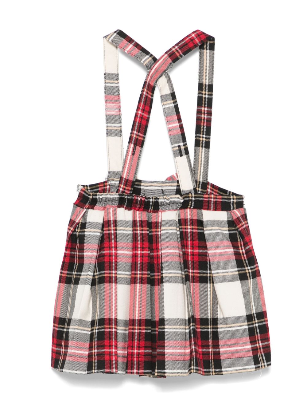 Miss Grant Kids bow plaid skirt - Beige