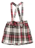 Miss Grant Kids bow plaid skirt - Neutrals