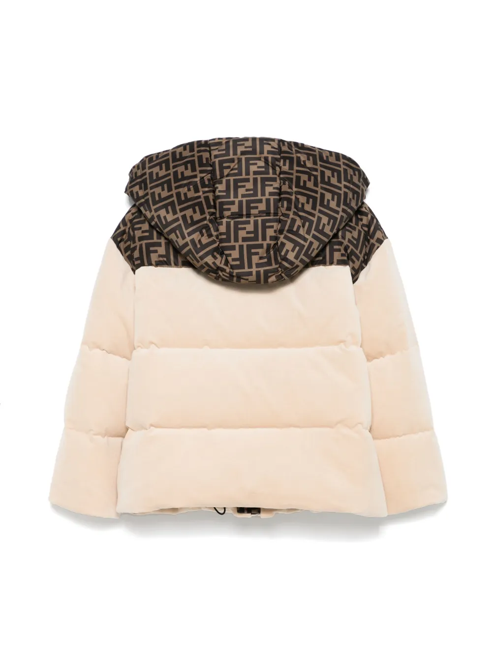 Fendi Kids Donsjack met FF-logoprint Bruin