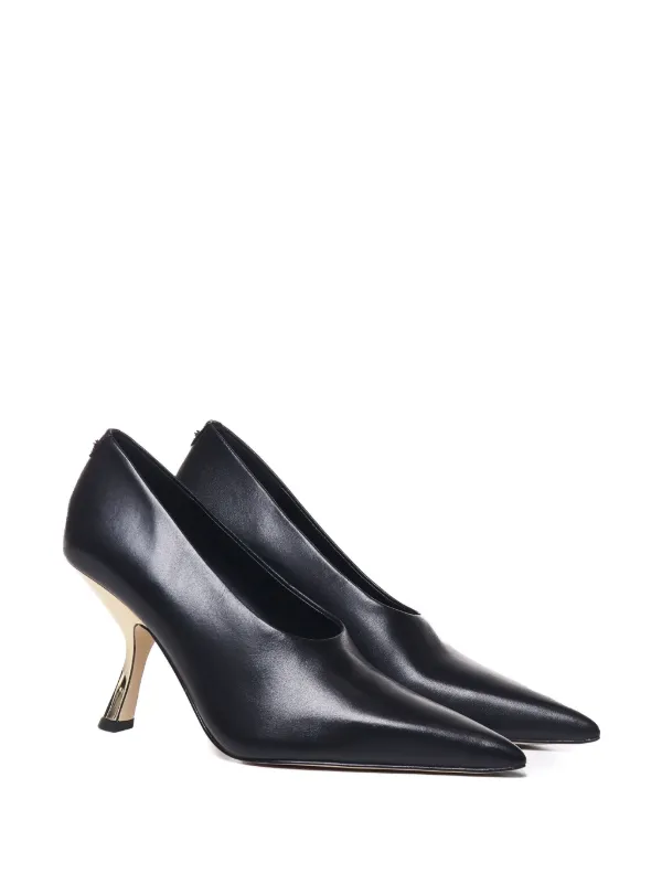 サンダル・ミュール MICHAEL MICHAEL KORS LUNA LEATHER DECOLLETE Michael Kors Luna women's decollete in leather 40f4luhp1l