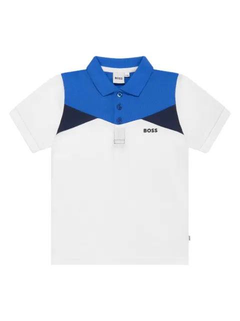 BOSS Kidswear Camisa polo com design de recortes